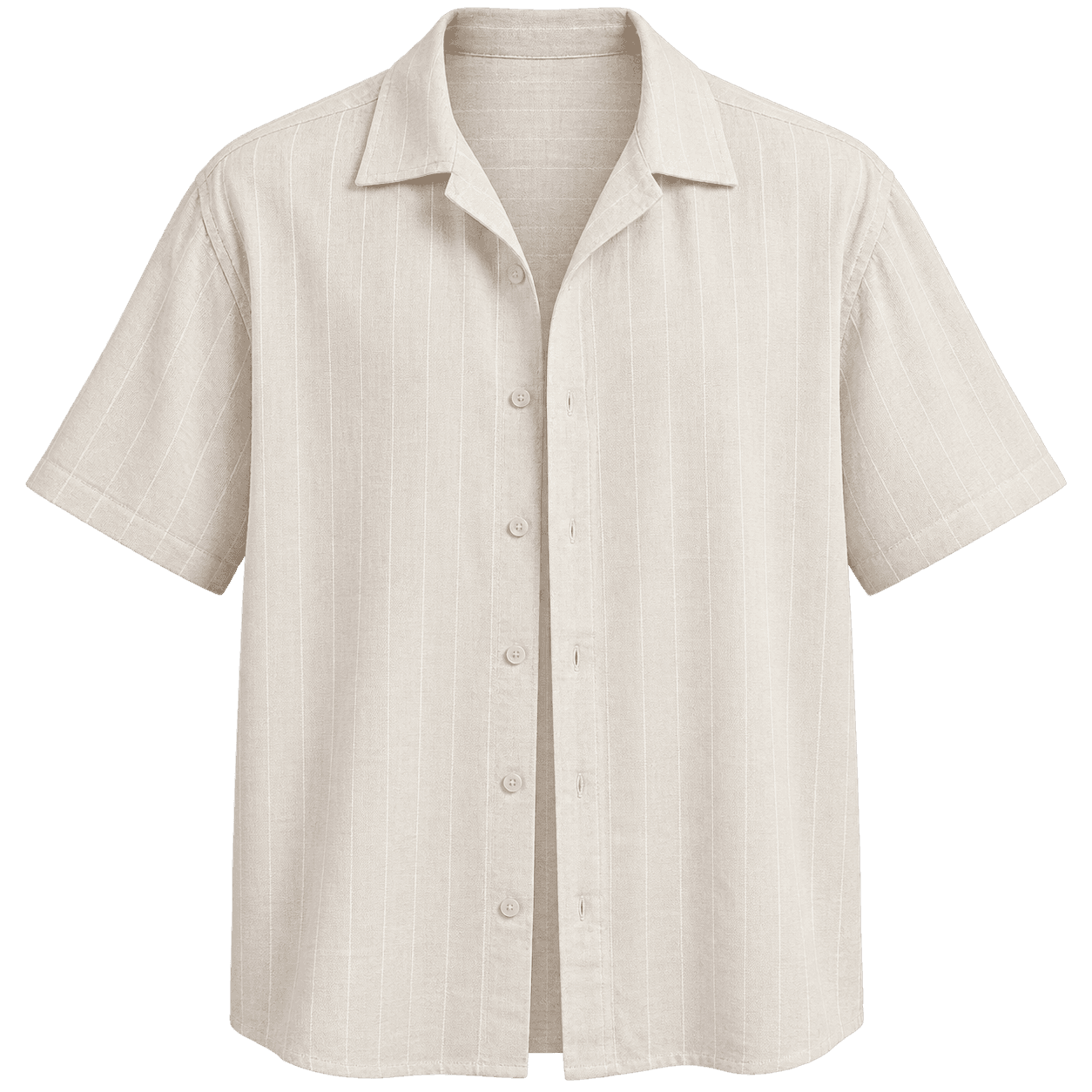 Camisa Cream, vista frontal sobre fondo neutro