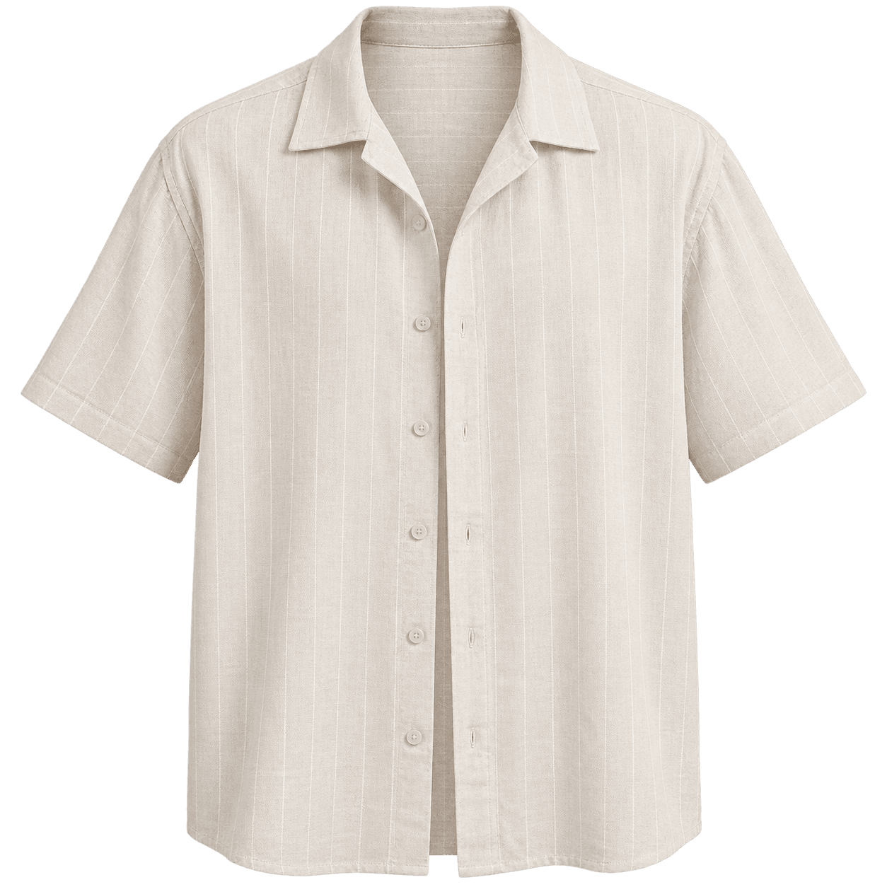 Camisa Cream, vista frontal sobre fondo neutro